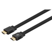 MANHATTAN flaches HDMI-Kabel mit Ethernet-Kanal 4K@60HZ 10m (355643)