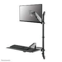 NEOMOUNTS wall mounted sit-stand workstation Screen Keyboard & Mouse (WL90-325BL1)