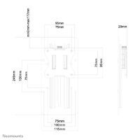 Neomounts 10"-24" Adap. Höhenve. 1TFT sil. Max.12 (FPMA-LIFT100)