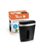 Peach Aktenvernichter Auto Mikro Cut  PS600-10 20L schwarz (PS600-10)