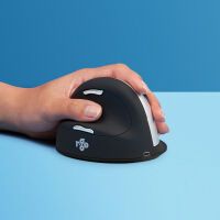 R-GO Tools R-Go Maus HE ergonomisch links  Bluetooth groß    schw./silb (RGOHELELAWL)