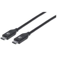 MANHATTAN USB 2.0 Kabel 480Mbit/s C-Stecker auf C-Stecker 2m (355247)