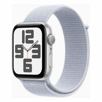 Apple Watch SE GPS, Aluminium silber, 44mm mit Sport Loop, wolkenblau>