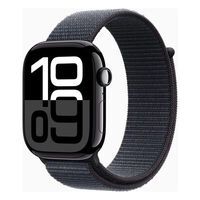 Apple Watch Series 10 GPS, Aluminium diamantschwarz, 46mm mit Sport Loop, tinte>