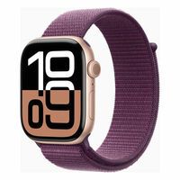 Apple Watch Series 10 GPS + Cellular, Aluminium rosé, 46mm mit Sport Loop, pflaume>