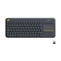 Logitech K400 Plus Tv - Mini - Wireless - RF Wireless - QWERTY - Black