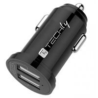 Techly Autoladegerät 2p USB A 5V/2.4A schwarz (IUSB2-CAR5-A24)
