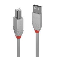 LINDY USB 2.0 Kabel Typ A/B Anthra Line M/M 2m (36683)