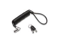 Kensington NanoSaver® Portable Keyed Laptop Lock - 2.3 m - Kensington - Key - Carbon steel - Black - Silver