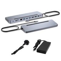 I-TEC USB-C Metal Ergonomic 4K 3x Display Docking Station with PD 100 W + i-tec Universal Charger 10