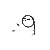 Kensington Slim N17 2.0 Keyed Dual Head Laptop Lock for Wedge-Shaped Slots - Kensington - Key - Black