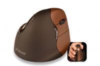Bakker Evoluent4 Mouse Small Wireless (Right Hand) - Right-hand - RF Wireless - 2600 DPI - Brown