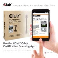 Club 3D Ultra High Speed HDMI 4K120Hz - 8K60Hz Certified Cable 48Gbps M/M 1 m/3.28 ft - 1 m - HDMI Type A (Standard) - HDMI Type A (Standard) - 10240 x 4320 pixels - 3D - Black