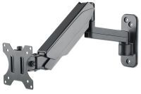 Manhattan TV & Monitor Mount - Wall - Spring Arm - 1 screen - Screen Sizes: 17-32" - Black - VESA 75x75 to 100x100mm - Max 8kg - Height Adjustable Swivel Arm (3 pivots) - Lifetime Warranty - 8 kg - 43.2 cm (17") - 81.3 cm (32") - 75 x 75 mm - 100 x 100 mm