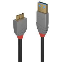 LINDY USB 3.0 Kabel Typ A/Micro-B Anthra Line M/M 0.5m (36765)