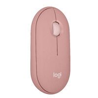 LOGITECH Pebble Mouse 2 M350s Mouse optical 3 buttons wireless Bluetooth 5.2 LE tonal rose (910-0070
