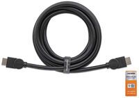 Manhattan HDMI Cable with Ethernet - 4K@60Hz (Premium High Speed) - 3m - Male to Male - Black - Equivalent to Startech HDMM3MP - Ultra HD 4k x 2k - Fully Shielded - Gold Plated Contacts - Lifetime Warranty - Polybag - 3 m - HDMI Type A (Standard) - HDMI T