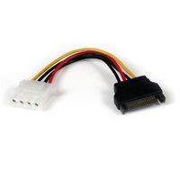 StarTech.com 6in SATA to LP4 Power Cable Adapter - F/M - 0.1524 m - Molex (4-pin) - SATA 15-pin - Male/Male - Straight - Straight