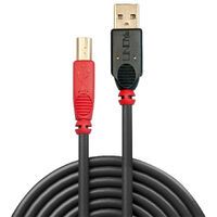 Lindy 10m USB2.0 Active Extension Cable A/B - 10 m - USB A - USB B - USB 2.0 - Male/Male - Black - Red