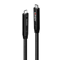 LINDY 10m USB 3.2 Gen 1 & DP 1.4 Typ C Hybrid Cable (43333)