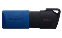 Kingston DataTraveler Exodia M - 64 GB - USB Type-A - 3.2 Gen 1 (3.1 Gen 1) - Slide - 10 g - Black - Blue