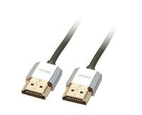 LINDY HDMI High Speed Kabel CROMO Slim Ethernet A/A 0.5m (41670)