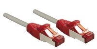 LINDY CrossOver Cat.6 S/FTP 0,5m Gigabit ready grau m.rotem St. (47836)