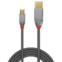LINDY USB 2.0 Kabel Typ A/Mini-B Cromo Line M/M 1m (36631)