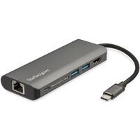 STARTECH.COM USB C Multiport Adapter with HDMI - 4K - Mac / Windows - SD - 2x USB-A - 1x USB-C - 60W