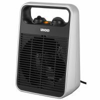 UNOLD 86106 - Fan electric space heater - 1.5 m - Floor - Table - Black - Silver - Plastic - Rotary