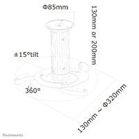 Neomounts Beamer-Deckenhalterung Beamer-C80 weiß