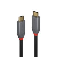 LINDY USB 3.1 Kabel Typ C/C 5A PD Anthra Line M/M 1m (36901)