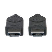 Manhattan HDMI Cable - 4K@30Hz (High Speed) - 3m - Male to Male - Black - Equivalent to Startech HDMM3M - Ultra HD 4k x 2k - Fully Shielded - Gold Plated Contacts - Lifetime Warranty - Polybag - 3 m - HDMI Type A (Standard) - HDMI Type A (Standard) - 3D -