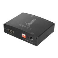 LINDY HDMI 4K Audio Extractor mit Bypass Aufloesungen bis UHD 4K Audio via TOSLink und COAXIAL digit