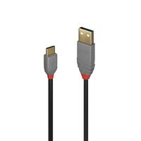 LINDY USB 2.0 Kabel Typ A/C Anthra Line M/M 0.5m (36885)