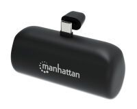 MANHATTAN Powerbank 5000 mAh USB Typ-C Stecker 10W schwarz (102636)