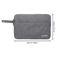Manhattan Seattle Laptop Sleeve 14.5" - Grey - Padded - Extra Soft Internal Cushioning - Main Compartment with double zips - Zippered Front Pocket - Carry Loop - Water Resistant and Durable - Notebook Slipcase - Three Year Warranty - Sleeve case - 36.8 cm