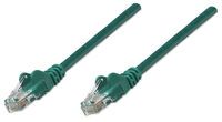 INTELLINET Patchkabel RJ45 U/UTP Cat5e  10m Hebelschutz grün (325943)