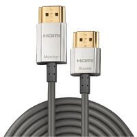 Lindy HDMI A - HDMI A 3 m - 3 m - HDMI Type A (Standard) - HDMI Type A (Standard) - 3D - Black,Gold,Silver