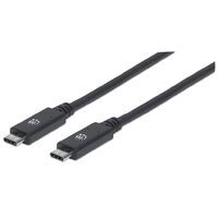 MANHATTAN USB 3.2 Kabel 10Gbit/s C-Stecker auf C-Stecker 1m (355223)