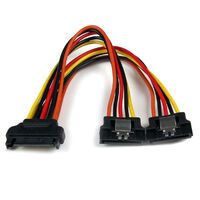 STARTECH.COM 6in Latching SATA Power Y Splitter Cable Adapter - M/F (PYO2LSATA)