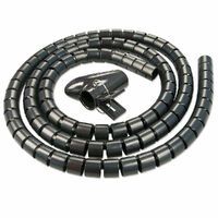 LINDY Kabelspirale 5m Durchmesser 25mm schwarz mit Einziehhilfe (40581)