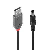 LINDY USB Typ A - DC 5.5/2.1mm Adapterkabel Hohlstecker 1.5m (70268)