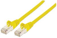 INTELLINET Netzwerkkabel Cat6A S/FTP 0,5m gelb vollkupfer Cat6A-zertifiziert RJ45-Stecker/RJ45-Steck