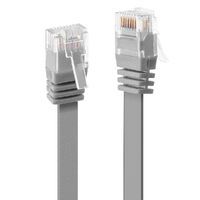 LINDY Cat.6 U/UTP Flachband-Patchkabel, grau, 2m Ohne Schirmung (47492)