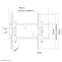 Neomounts by Newstar tv wall mount - 94 cm (37") - 2.16 m (85") - 200 x 200 mm - 865 x 480 mm - -15 - 15° - Black
