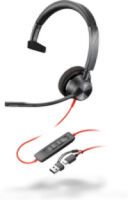 HP Poly Blackwire 3310 Monaural USB-C Headset +USB-C/A Adapter (8X215AA)
