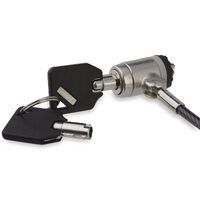 STARTECH.COM Keyed Cable Lock - Push-to-Lock Button - 2 m Steel Cable - Locking Cable for Laptop - C