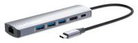 MANHATTAN USB-C PD 6-in-1 4K Dockingstation USB-C-Stecker auf 1xHDMI 4K60Hz 3xUSB-A 5 Gbit/s 1xUSB-C