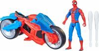 Hasbro Spiderman Web-Motorrad 10cm Fahrzeug und Figur